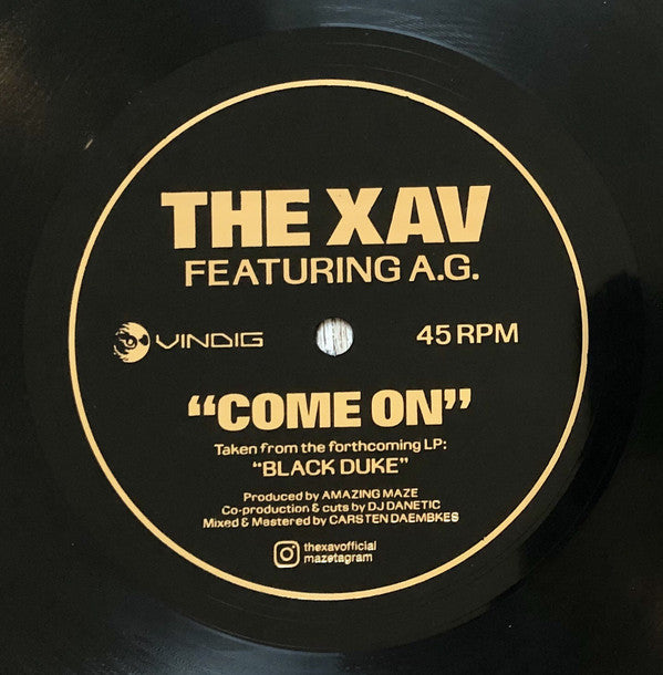 The Xav Featuring AG : Come On (Flexi, S/Sided, Single, Promo)